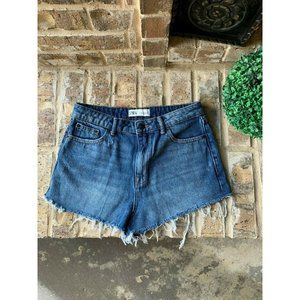 Zara Women's The High Waist Short cut off shorts 6